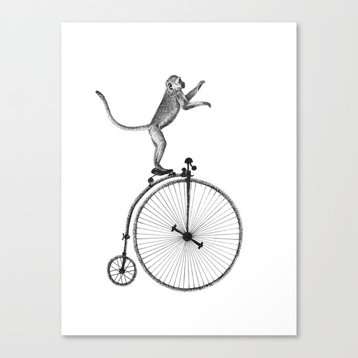 bike monkey 3 Canvas Print