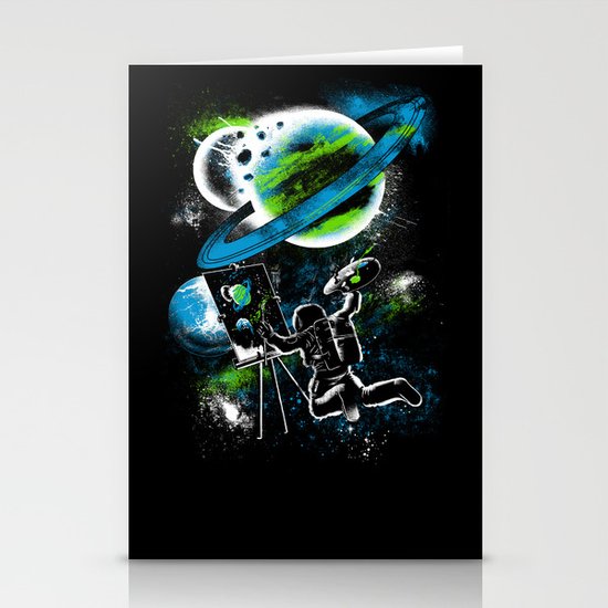 space Painting Stationery Cards