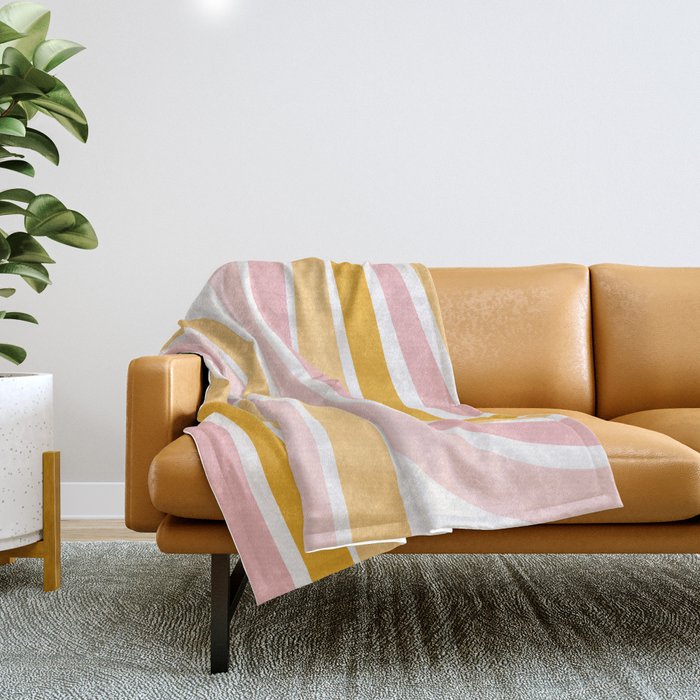 Pink and mustard throw clearance