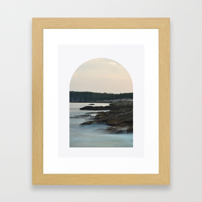 Peaceful Ocean Window of Calm - Maine National Park Framed Art Print