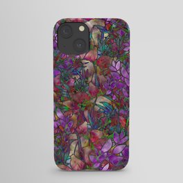 Floral Abstract Stained Glass G175 iPhone Case