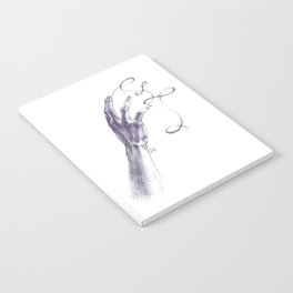 Hand (Te/手) Japanese kanji with hands pencil drawing  Notebook