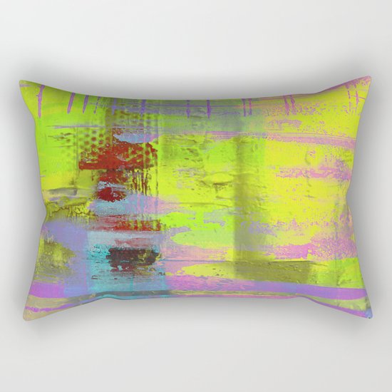 Abstract Thoughts 3 - Textured painting Rectangular Pillow