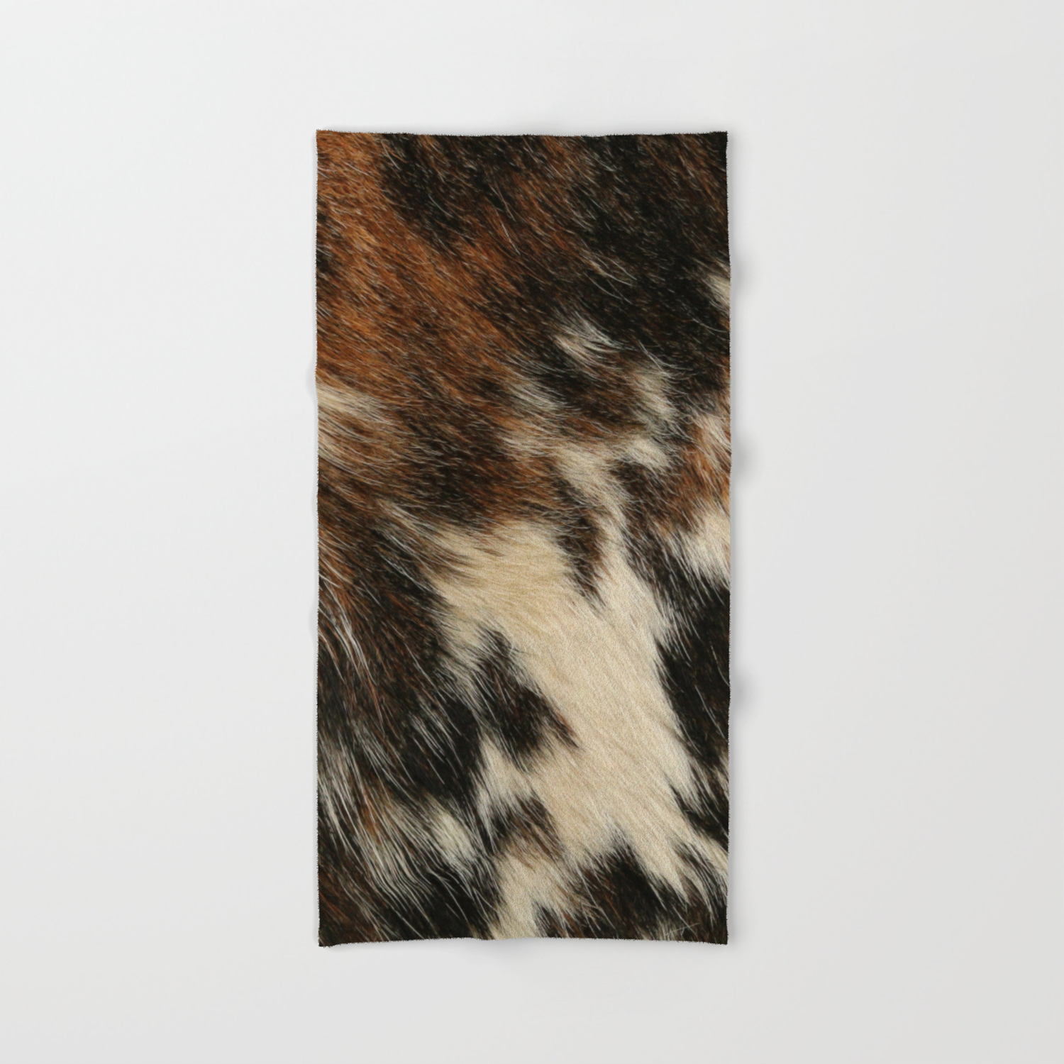 Red scottish fur cowhide, decorative animal print Hand & Bath Towel by  medsis | Society6