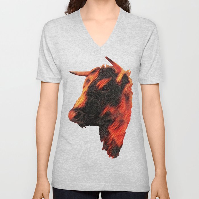 Ox - animal of year 2021 V Neck T Shirt