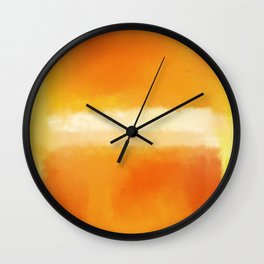 Mark Rothko Interpretation Orange On Orange Wall Clock