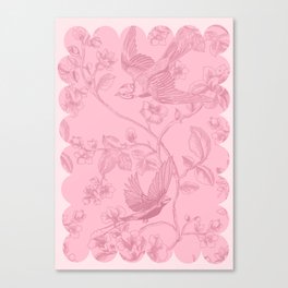 Vintage French Chinoiserie Inspired Print Canvas Print