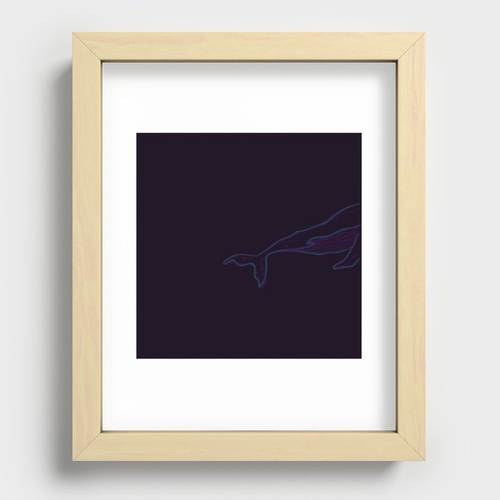 Whale. Recessed Framed Print