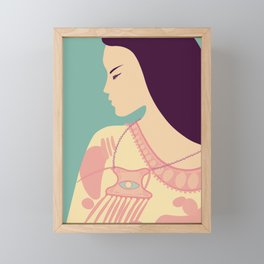 Amazigh Mona Lisa Framed Mini Art Print