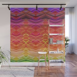 Dimensional Sunset Geometric Rainbow Wall Mural