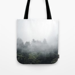 Oregon PNW Forest Fog Tote Bag