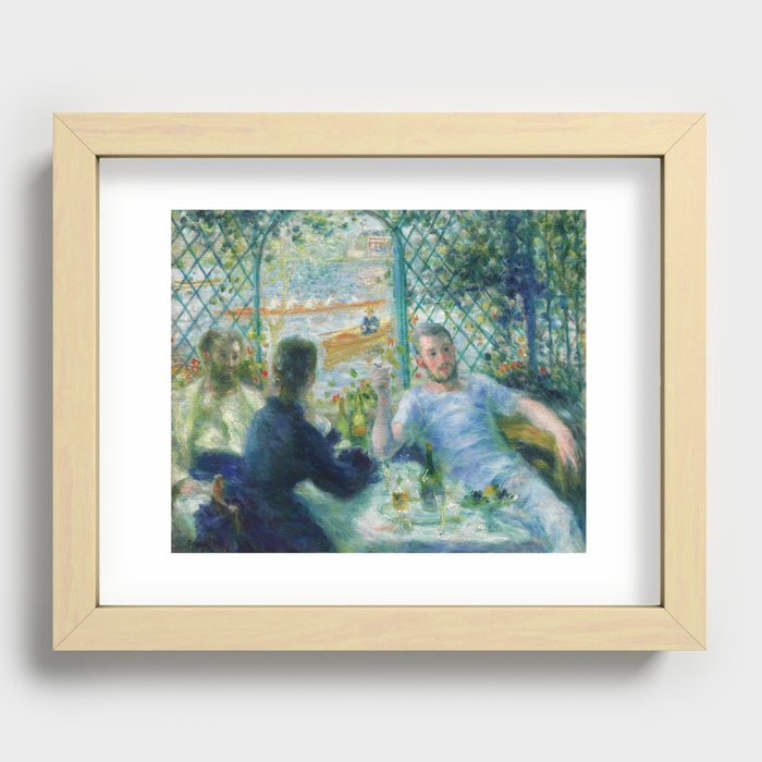 Lunch at the Restaurant Fournaise (The Rowers’ Lunch) (1875) by Pierre-Auguste Renoir. Recessed Framed Print