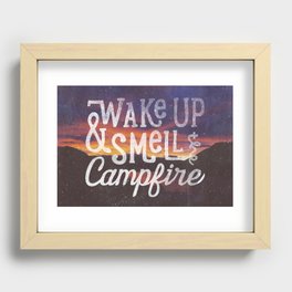 wake up & smell the campfire Recessed Framed Print