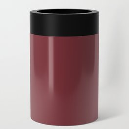 Wild Currant solid color. Dark reddish brown modern abstract plain pattern  Can Cooler