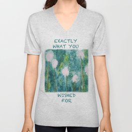  Abstract Dandelions WISH V Neck T Shirt