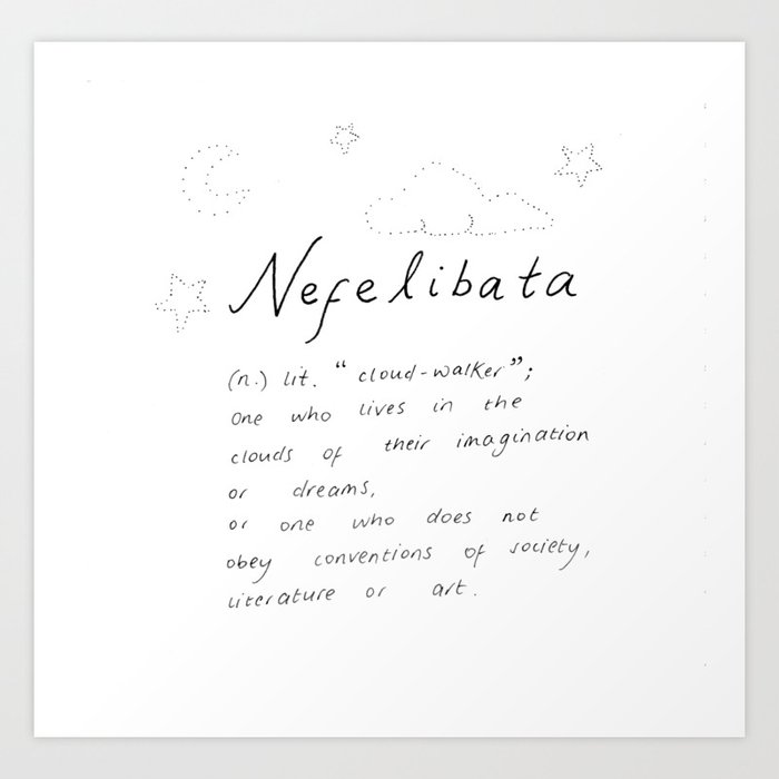 Nefelibata Art Print by Indie_Bindie