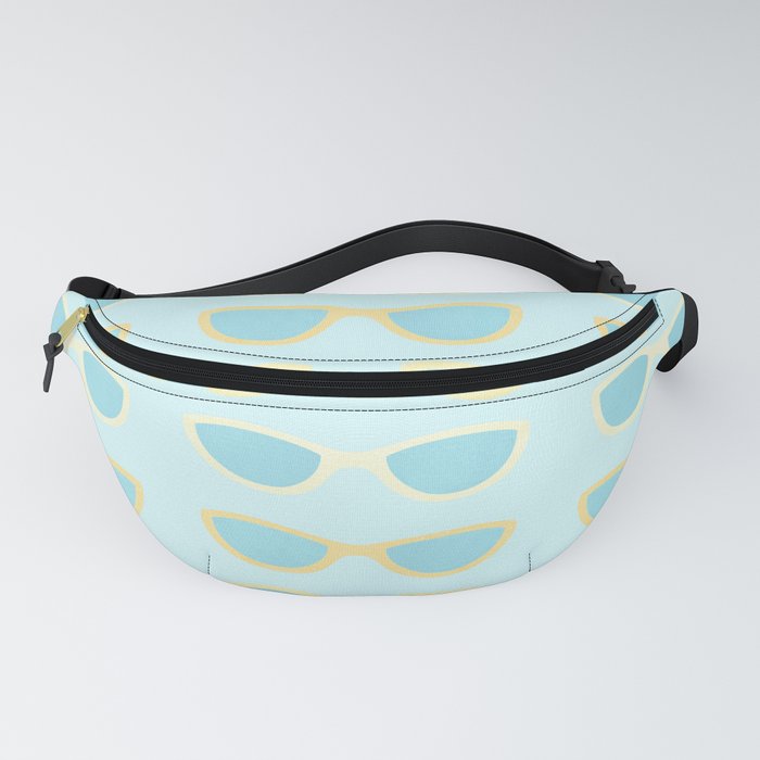 Yellow and blue retro sunglasses Fanny Pack