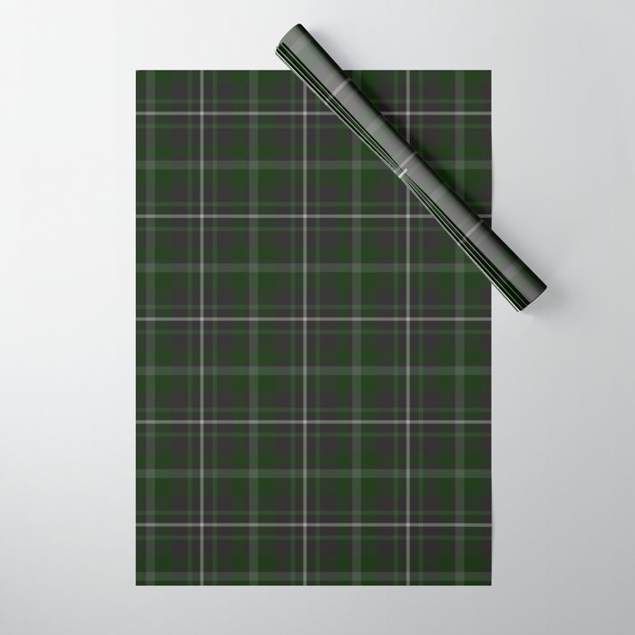 Green & Grey Plaid  Wrapping Paper