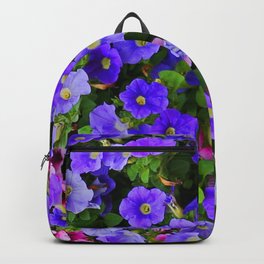 Flower power Backpack | Botany, Lilac, Verbena, Outside, Violet, Blossoms, Flowers, Happy, Nature, Digital 
