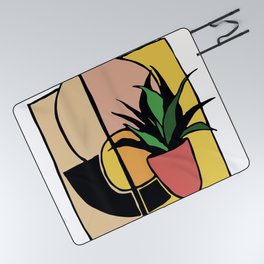 Abstract Plant Portrait Picnic Blanket
