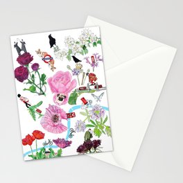 London in Bloom - Flowers and transportation that make London Stationery Cards