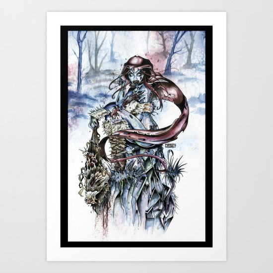 Little Red Z Art Print