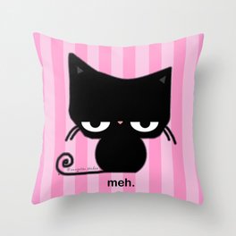 Meh Cat Throw Pillow