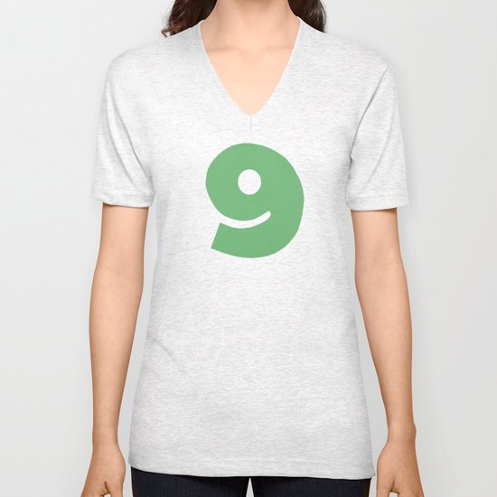 Number 9 Unisex V-Neck
