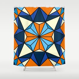 Colorful arabic shapes ornament pattern Shower Curtain