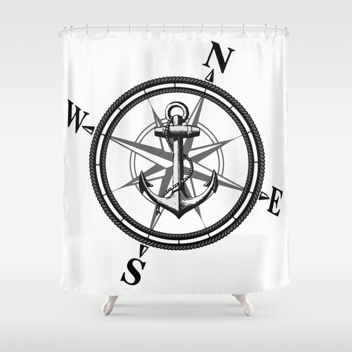 Nautica Bw Shower Curtain By Nicklasgustafsson Society6