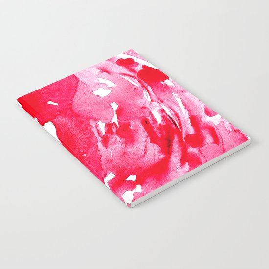 The One Who Came by Water and Blood. Watercolor Red Wave Notebook