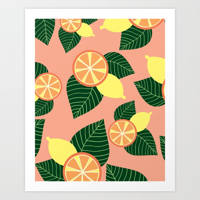 Lemons And Oranges Art Print By Valentinakolar Society6