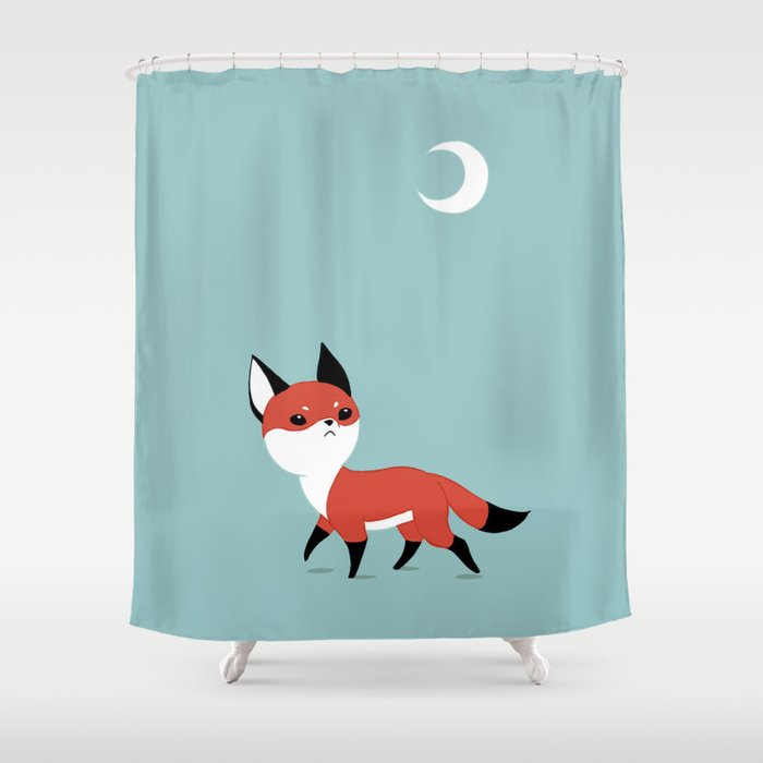 Moon Fox Shower Curtain By Freeminds Society6