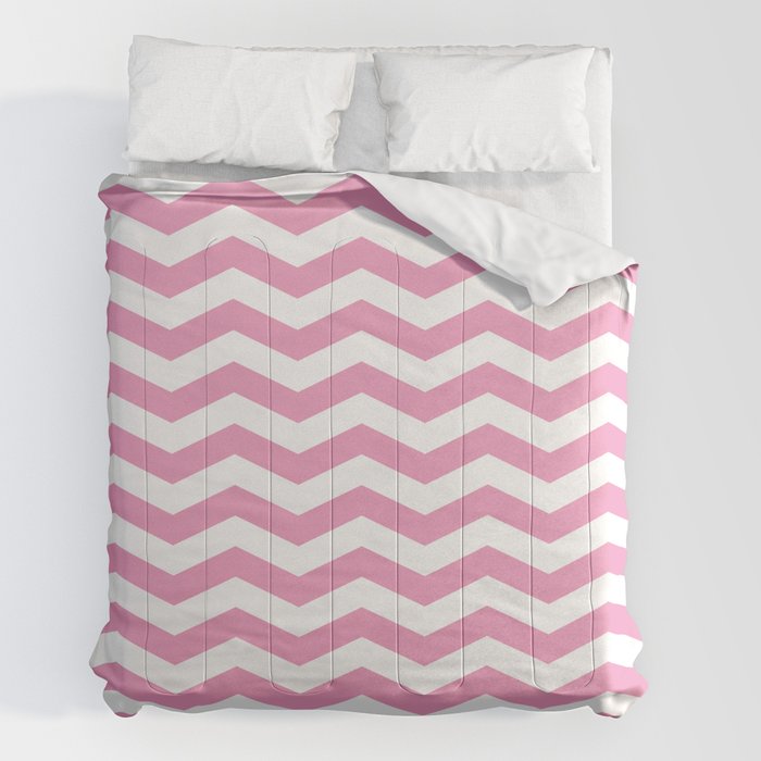 Light Pink Chevron Pattern Comforters, Pink Chevron Twin Xl Bedding