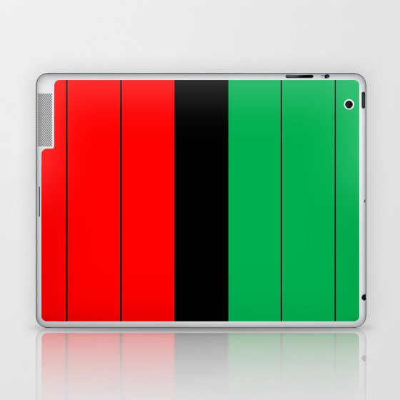 Kwanzaa Red Black Green Stripes Laptop & iPad Skin