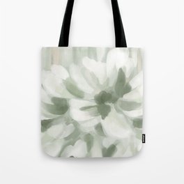 Shades of Green Abstract Florals Tote Bag