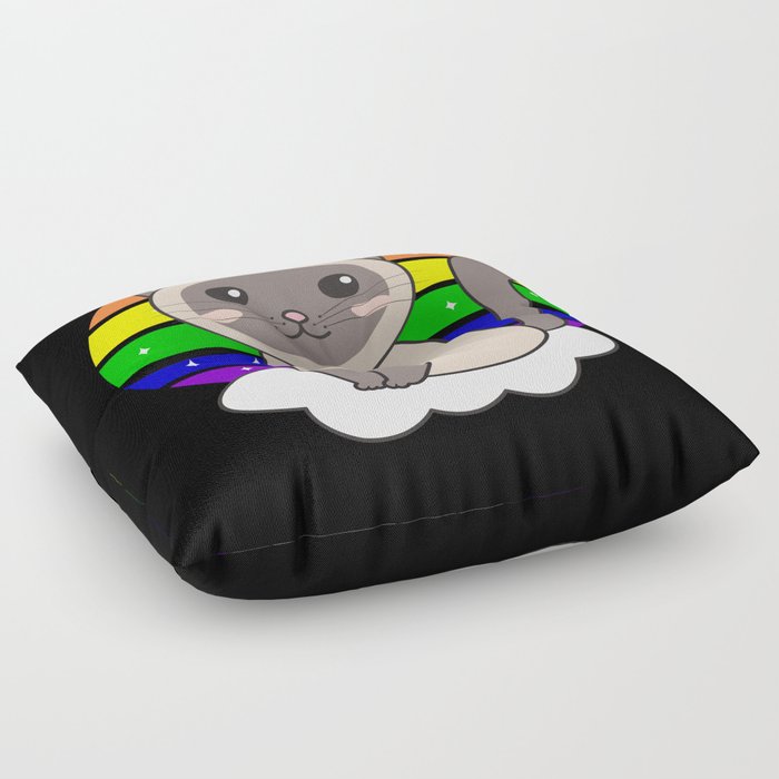 Cat Unicorn Rainbow Unicorns Siamese Cats Floor Pillow