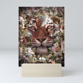 Tiger in flower Mini Art Print