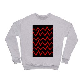 Hand-Drawn Zig Zag (Red & Black Pattern) Crewneck Sweatshirt