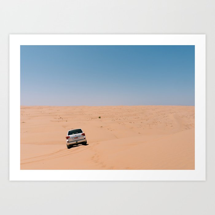Truck in the Desert, Oman Art Print