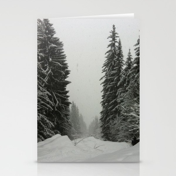 Winter Mountains Snow Stationery Cards