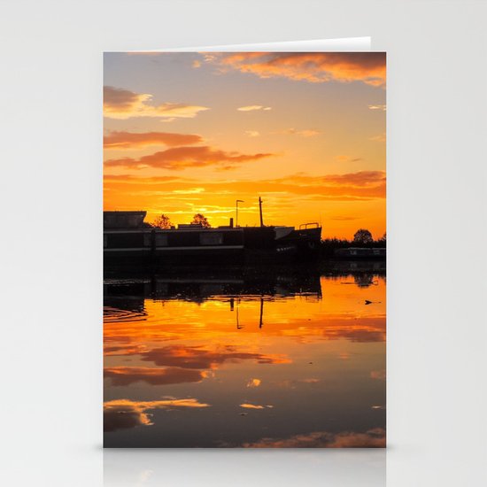 Sunrise arcross the water Stationery Cards