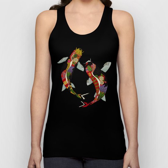 koi teal Unisex Tank Top