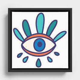 Magic Eye 1 Framed Canvas