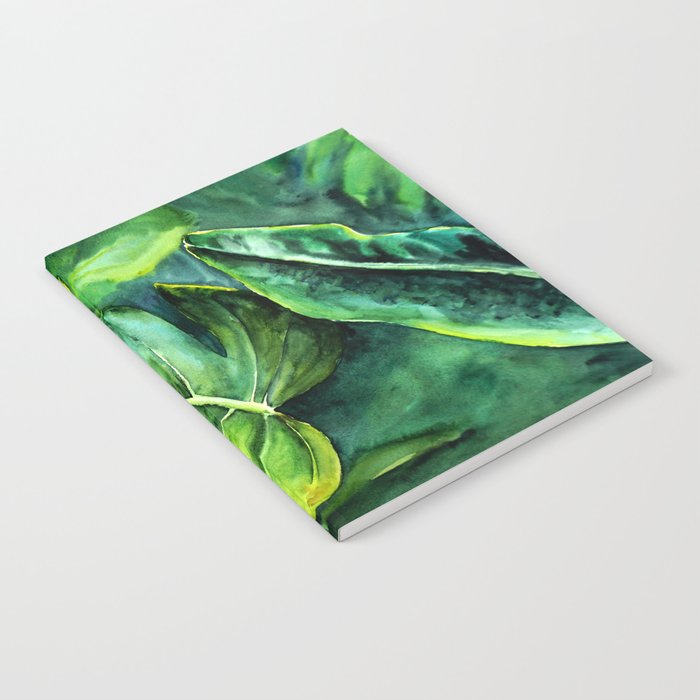 Watercolor Palm Leaves - Tropical Art Notebook