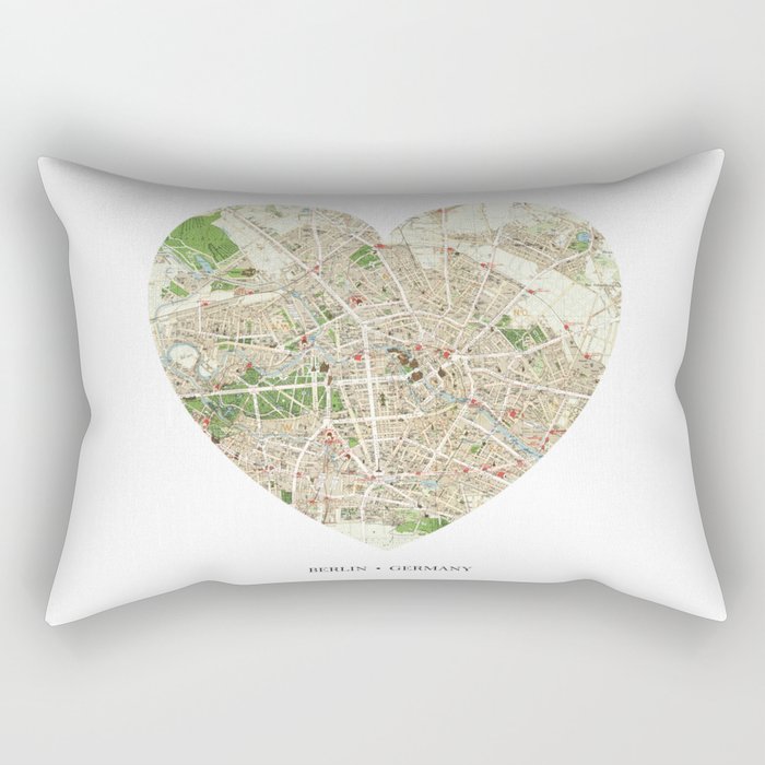 Berlin heart map Rectangular Pillow
