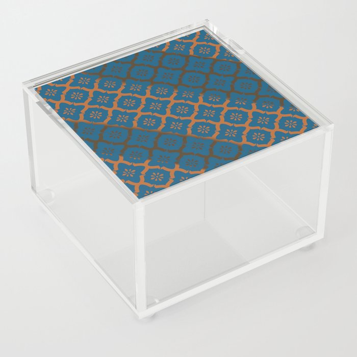 Moroccan Teal and Copper Acrylic Box