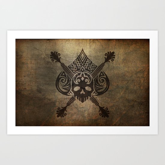 Pirate Skull Art Print