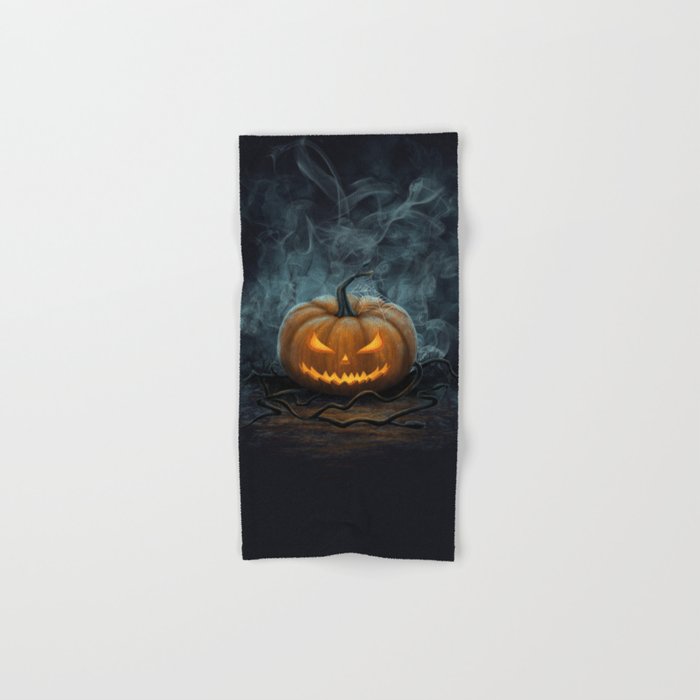 Halloween Pumpkin Hand & Bath Towel