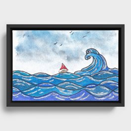 rogue wave Framed Canvas